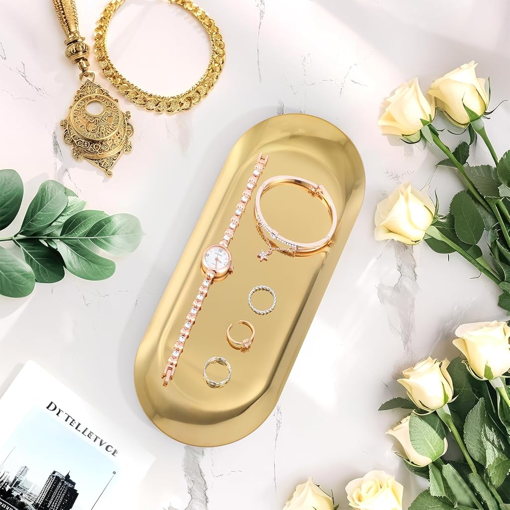 HASTHIP® 2Pcs Enlarged Golden Trays HASTHIP® 2Pcs Enlarged Golden Trays